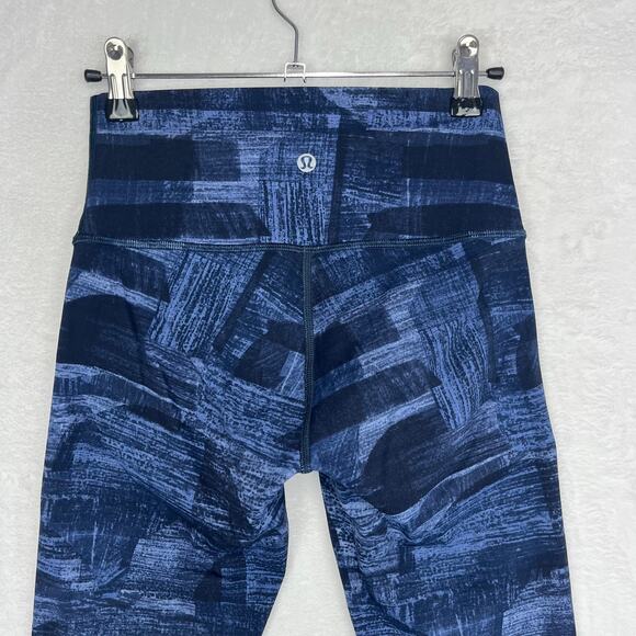 Lululemon Wunder Under Leggings 28in Sz 4  Transition Multi Midnight Navy Blue - Picture 6 of 14